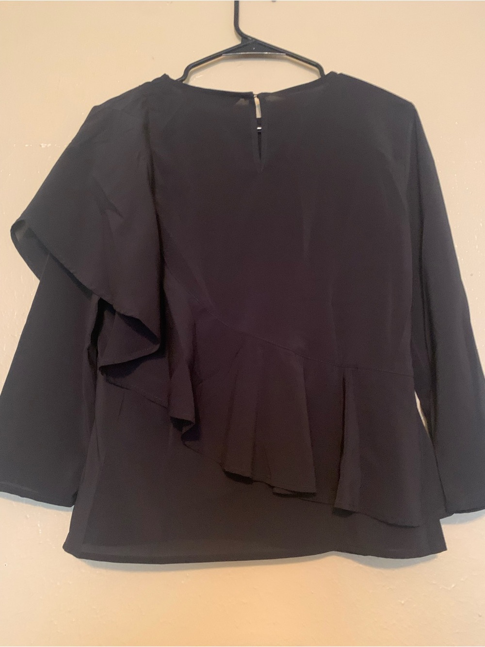Zara Black Ruffled Top - Picture 3 of 4